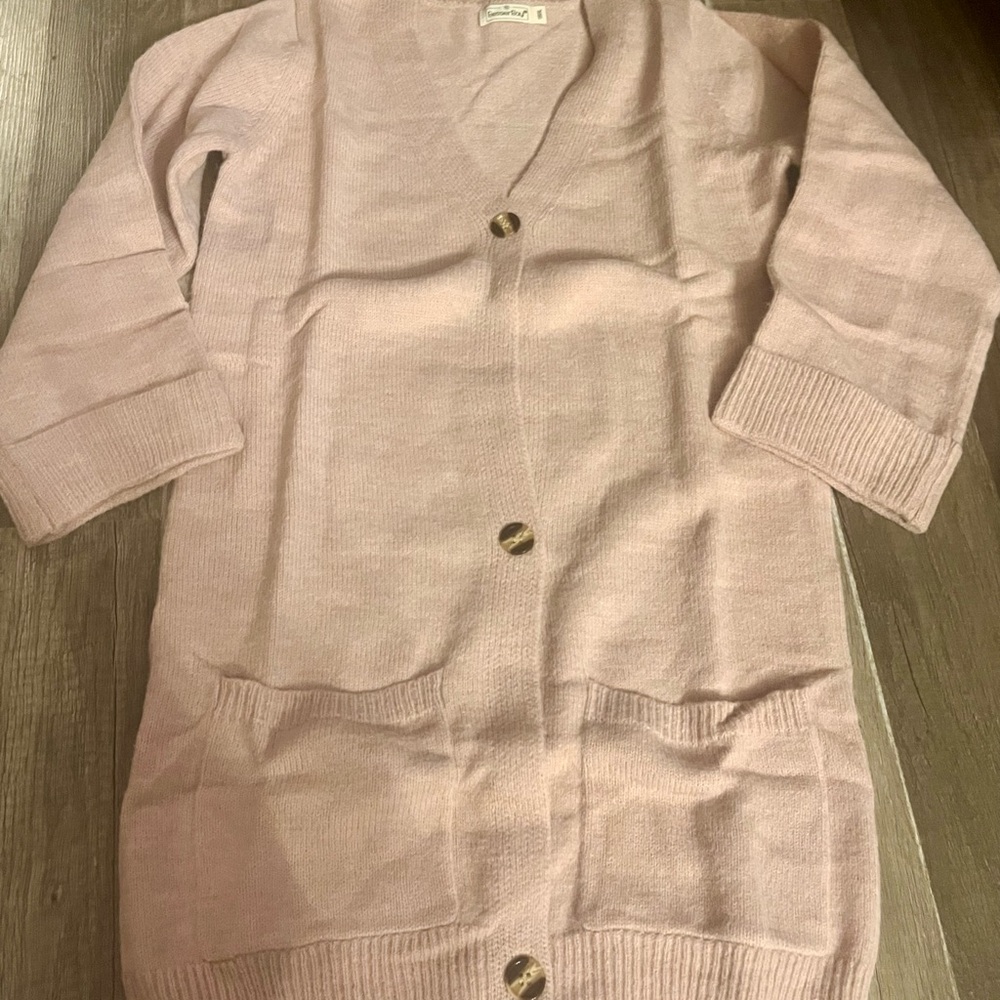 Cozy Pink Kids Cardigan Sweater